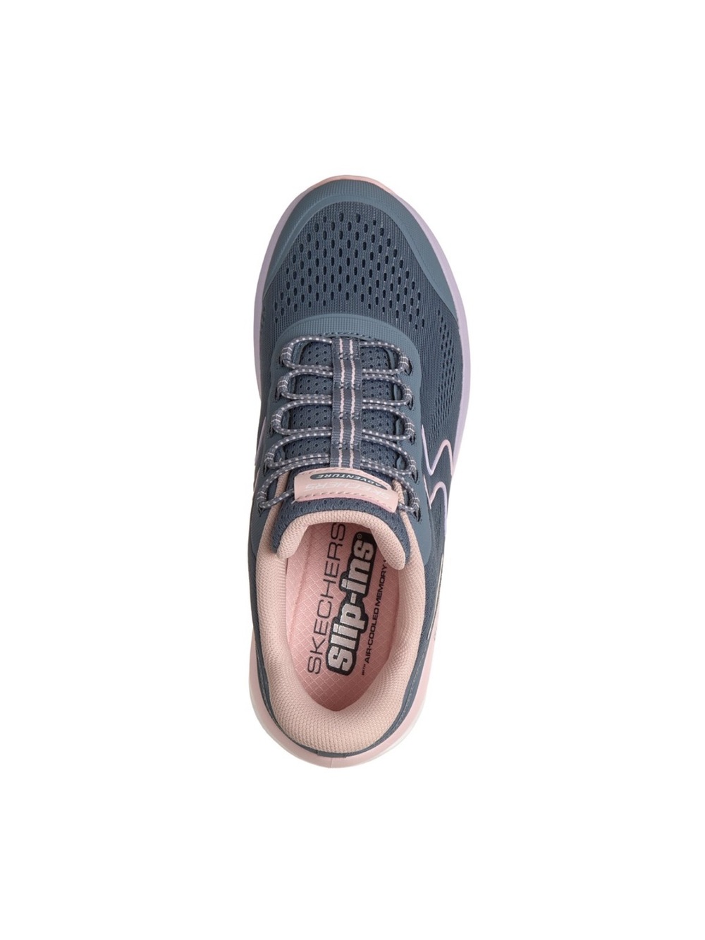 NEW Skechers Glide-Step Athletic Walking Shoe - Blue Pink - Picture 3 of 5